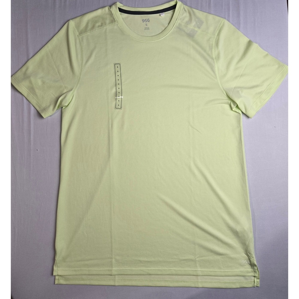 DSG Mens Performance Short Sleeve T-Shirt Lime Green Size S Activewear Tee